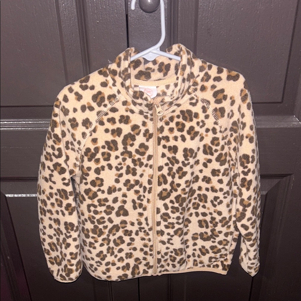 Wonder Nation Leopard Print Kids Jacket - Brown and Cream